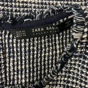 Zara XS Blue Tweed Sleeveless Top Cropped Career Officewear Y2K thumbnail 6
