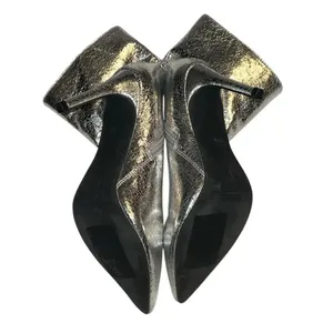 Mia Cracked Silver Metallic Stiletto Heel Dress Boots(Size 7M) thumbnail 3