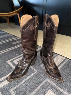 Stetson Cowgirl Boots Women’s Brown Leather Pointed Toe Heeled 7.5 thumbnail 2