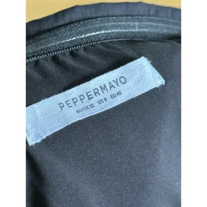 Peppermayo Alone With You Mini Dress Size US 8 Black Halter Tie Neck Ruched thumbnail 6
