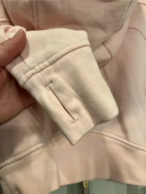 lululemon athletica Light Pink Cropped Hoodie with Gold Zipper thumbnail 6