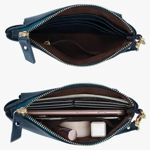 Yaluxe Blue Leather Wristlet thumbnail 6