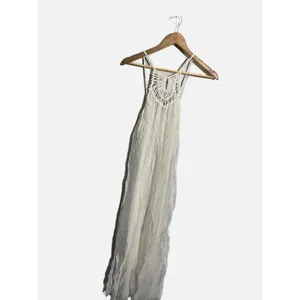 Aquavita Resort Maxi Dress Womens L/XL White Luna Crochet Boho Beach Cover Up thumbnail 2