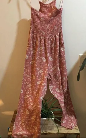 Patrons Of Peace Tube Top Halter pocket jumper! Mauve Pink thumbnail 1