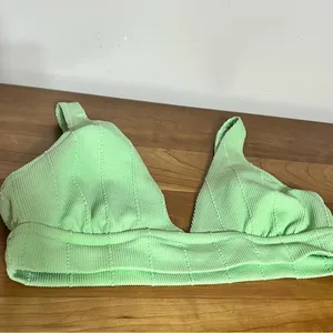 Women’s Aerie Ribbed Light Mint Green Bikini Top Summer Beach Resortwear Size XL thumbnail 2