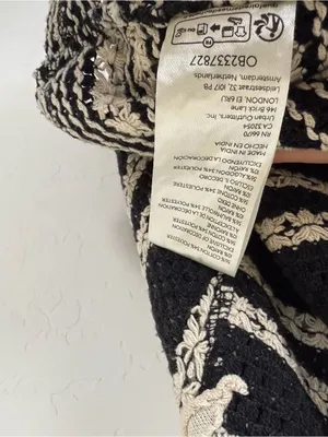 Free People We The Free Fun in the Sun Black & Cream Striped Star Knit Top thumbnail 9