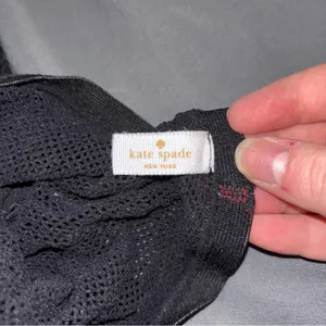 Kate Spade Elegant Black Rhinestone Fishnets thumbnail 2