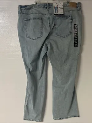 Seven7 Jeans Women 20W Faded Light Wash High Rise Slim Hip & Thigh Bootcut Denim thumbnail 6