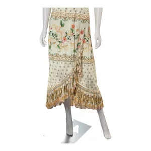 Farm Rio Anthropologie Floral Ruffle Trim Wrap‎ Maxi Dress Bohemian Cottagecore thumbnail 5