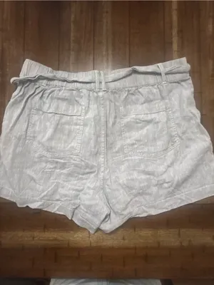 Lou & Grey paper bag shorts linen blend size XL thumbnail 4