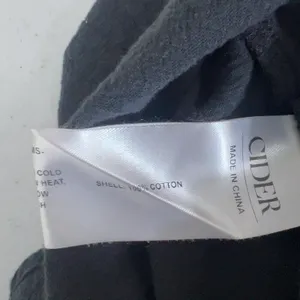 NWT Cider Wrap Solid Mini Skirt Black Minimalist Side Tie Cotton Size L thumbnail 5