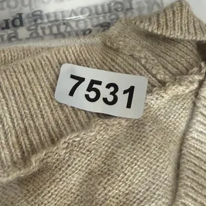 J.Crew Teddie‎ Sweater Womens Medium Tan White Striped Cotton Crewneck CG827 thumbnail 10