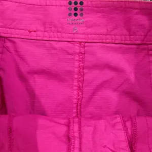 Title Nine Brash Hot Pink Button Side Athletic Mini Skirt Size 8 thumbnail 2
