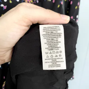 Free People Coryn Black Print Long Sleeve Open Back Flare Boho Mini Dress 0 thumbnail 5