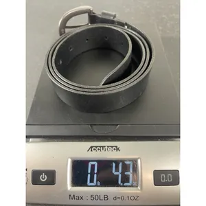 Fossil Black Leather Adjustable Belt L Metal Crystal Buckle Rhinestone Accent thumbnail 8