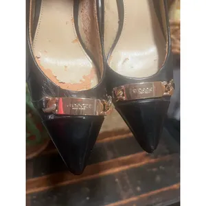 Coach Black Leather Patent Cap Toe Pumps 7.5 Y2K Office Siren Heels thumbnail 6