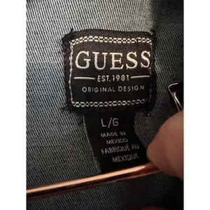 Guess‎ Jumpsuit Women Large Blue Denim Wrap Wide Leg Sleeveless V-Neck Casual thumbnail 5