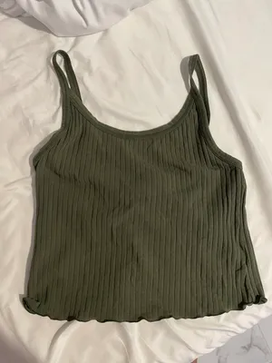 Old Navy Lettuce Trim Ribbed Tank Top thumbnail 2