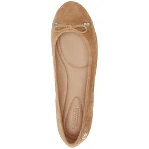 Ralph Lauren Womens Flats Size 5B Camel Jayna Ballet Bow Slip On Leather Ballet thumbnail 4
