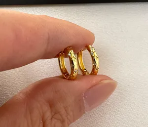 13mm Star Small Gold Hoop Earrings for Women Men thumbnail 5