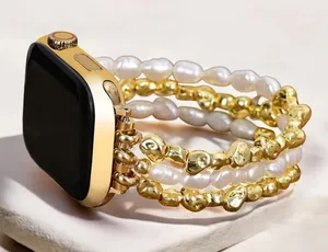 NWT Cape Diablo Golden Pearl Stretch Apple Watch Strap thumbnail 1