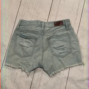 Hollister light blue high rise mom jean thumbnail 4