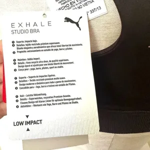 Puma Exhale black red stripe sports bra thumbnail 10
