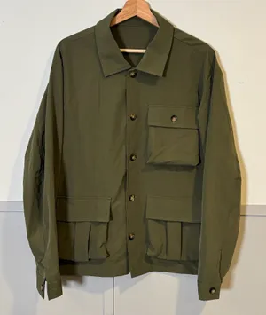 Utility Lightweight  Olive Green Pocket Jacket  Size Large thumbnail 1