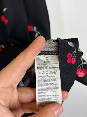 Gap Linen Blend Cherry Mini Dress Size XL thumbnail 9