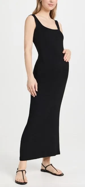 Hatch The Long Body Tank Maxi Dress Black Womens Size 2 Medium Maternity thumbnail 1