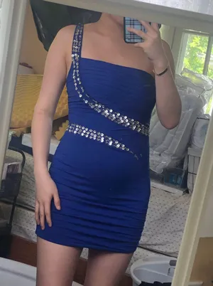 Mini Bodycon Dress Blue Size M thumbnail 1