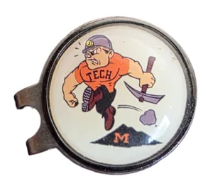 Vintage Metal Money TIE Clip Paydirt Pete Mascot Logo University Of Texas thumbnail 1