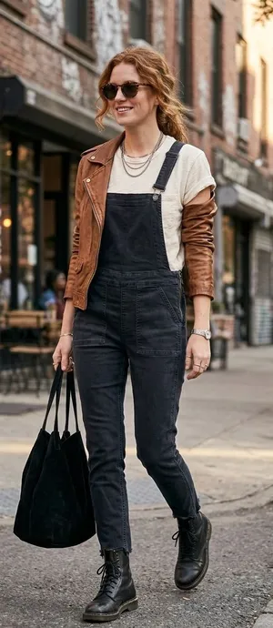 Madewell Cross Back skinny overalls black minimalist boho size medium thumbnail 1