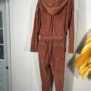 Young Fabulous & Broke Women’s Brown Velour Pant Suit Size Small EUC thumbnail 6