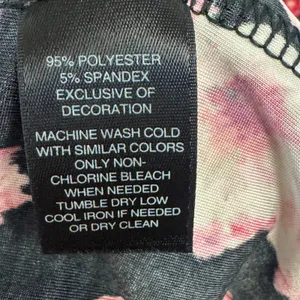 White House Black Market Floral Ruched V-Neck Tank Top Black Pink Size Large thumbnail 7