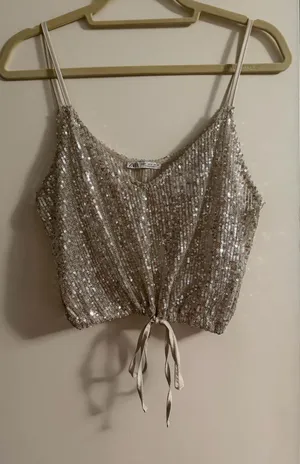 Zara sparkly tank top thumbnail 1