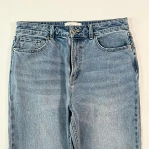 Something Navy Womens Jeans Blue Denim Straight Hi Rise Medium Wash Stretch 8 thumbnail 10