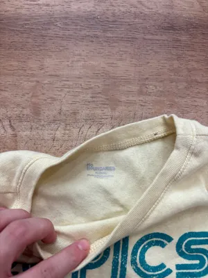 Yellow baby tee no boundaries  thumbnail 3