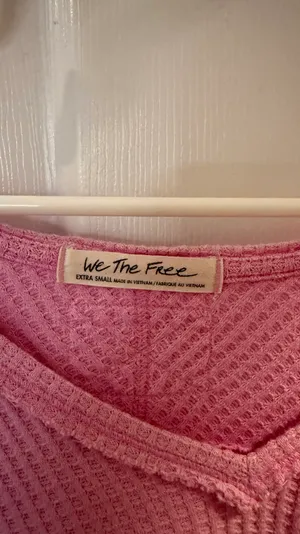 Free People Pink Waffle Sweater thumbnail 3