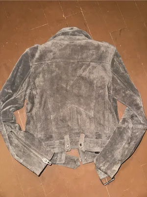 Blank NYC Gray Suede Moto Jacket with Belted Hem thumbnail 3
