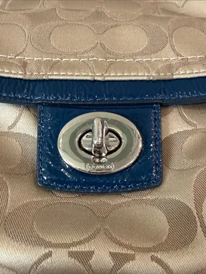 Coach Penelope Signature Sateen Convertible Hobo / Shoulder Bag Tan F19232 thumbnail 8
