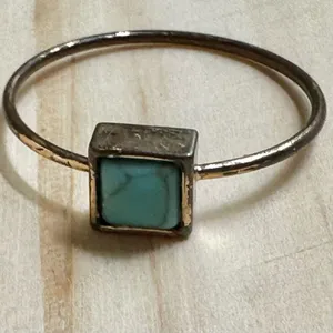 Turquoise blue square dainty ring Blue thumbnail 7