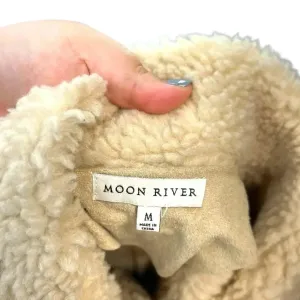 Moon River Borg Lined Duffle Coat Faux Suede Sherpa Penny‎ Lane Size Medium thumbnail 14