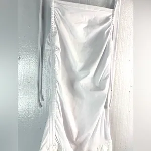 Beautiful S Elegant Drop Waist White Puff Hem Gown Dress thumbnail 7