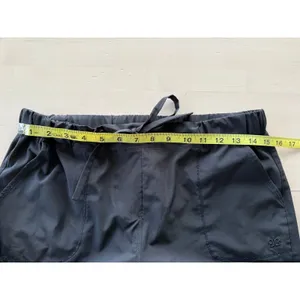 Albion Fit Jetsetters Black Joggers Gold Ankle Zip Pants‎ Womens Medium thumbnail 3