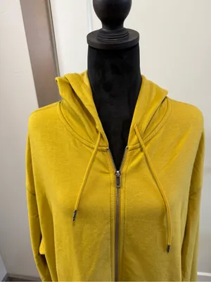 Eddie Bauer Mustard‎ Yellow Full Zip Hoodie Sweatshirt Hooded Spring Summer XLT thumbnail 2