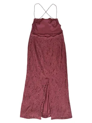 Anthropologie BHLDN Fame and Partners Women’s Rain Column Lace Midi Dress Maroon thumbnail 6