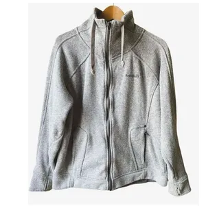 Avalanche Grey Women’s Cozy Athletic Running Sweatshirt Full Zip Jacket SZ XL thumbnail 2