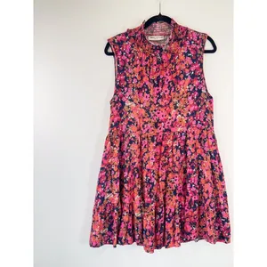 Amanda Uprichard Womens Dress Pink Nadia Mini Floral Sleeveless A Line Large thumbnail 5
