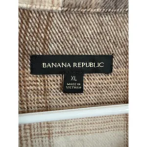Banana Republic brown plaid shirt jacket size xl thumbnail 3